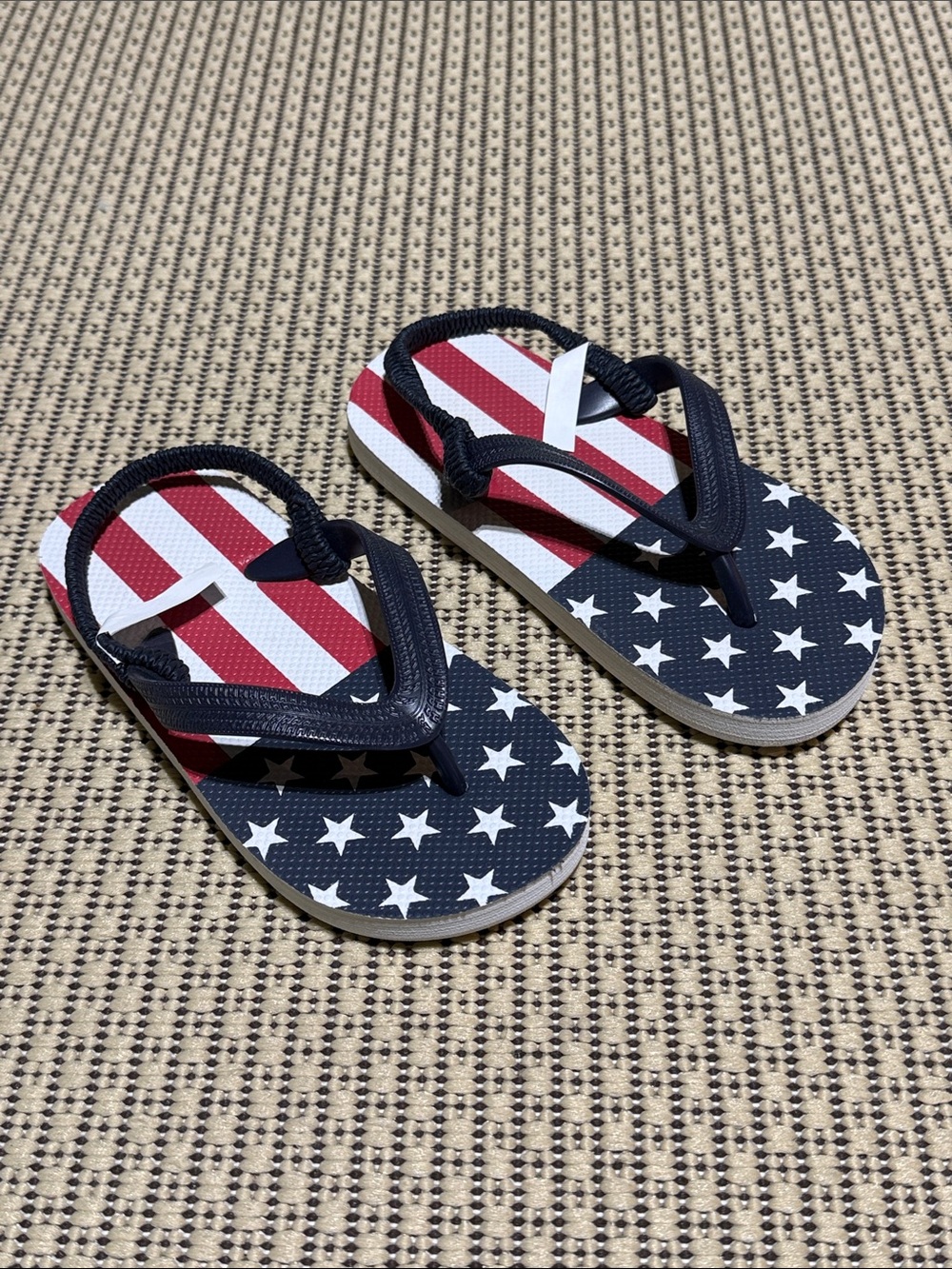 The Children's Place Red White & Navy Star Striped Flip Flops